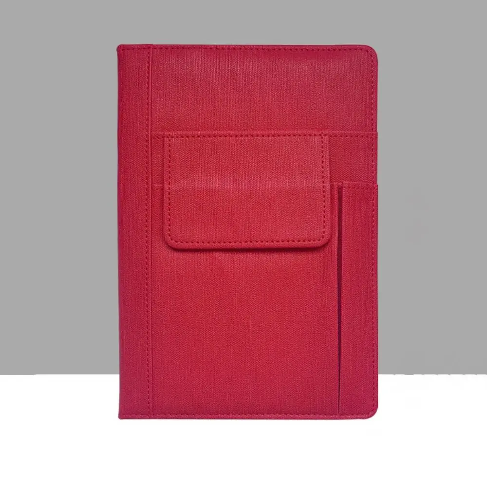 

Multifunction A5 Notebook with Pocket To Do List Diary Meeting Minutes Book Stationery Retro PU Leather Notebook Girls