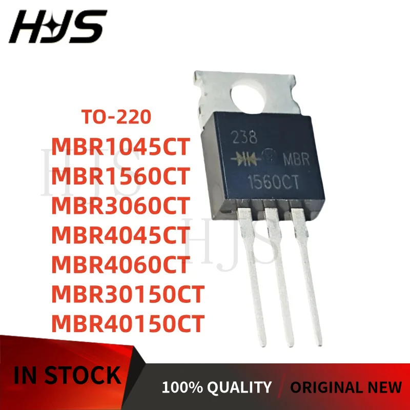 10Pieces TO-220 MBR1560CT MBR1045CT MBR3060CT MBR4045CT MBR4060CT MBR30150CT MBR40150CT 100% New MBR1560 MBR1045 MBR3060 MBR4045