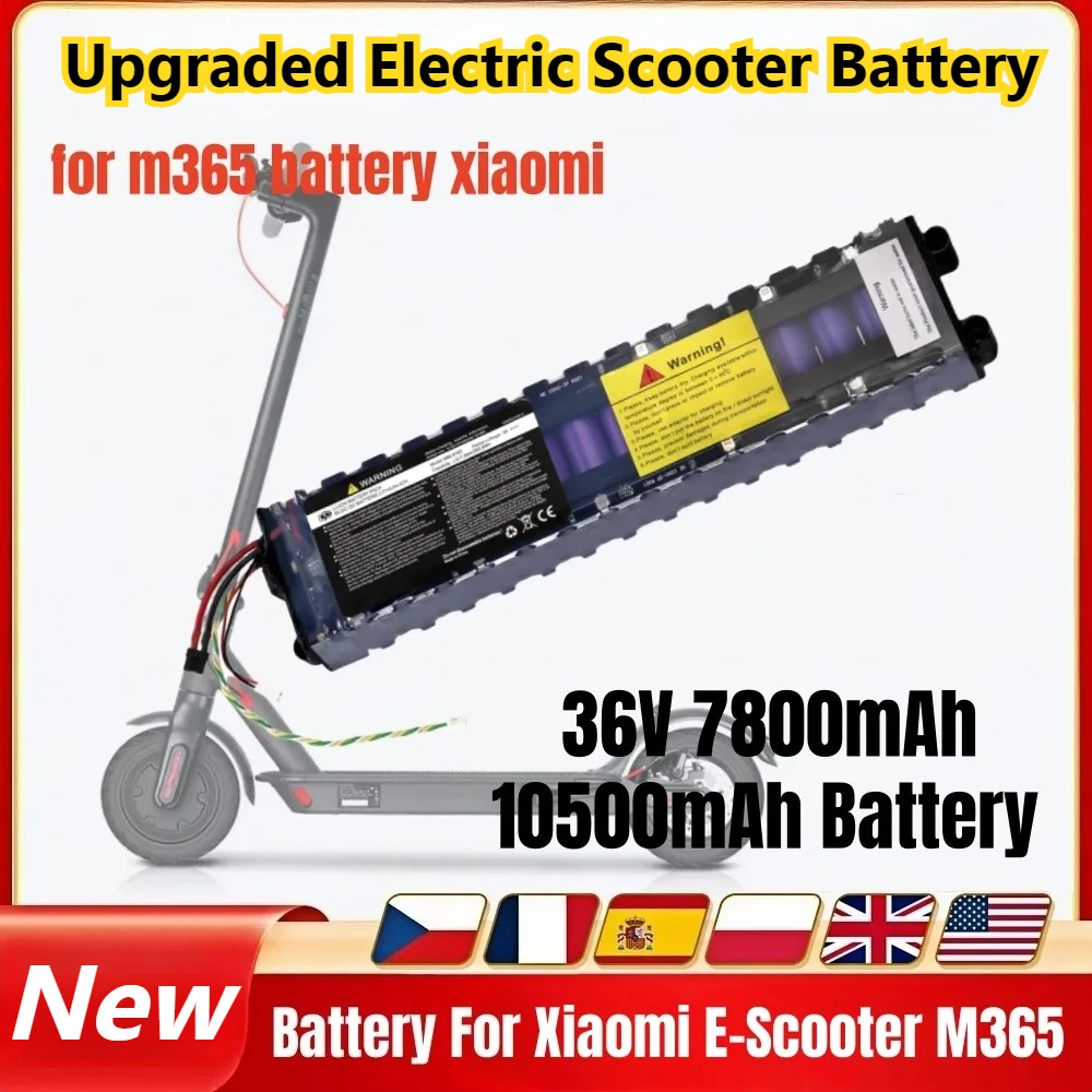 

NEW 36V 10.5Ah Battery for Xiaomi M365/Pro/1S Electric Scooter Battery 36V Battery Riding 30km BMS+Charger Scooter Accessories