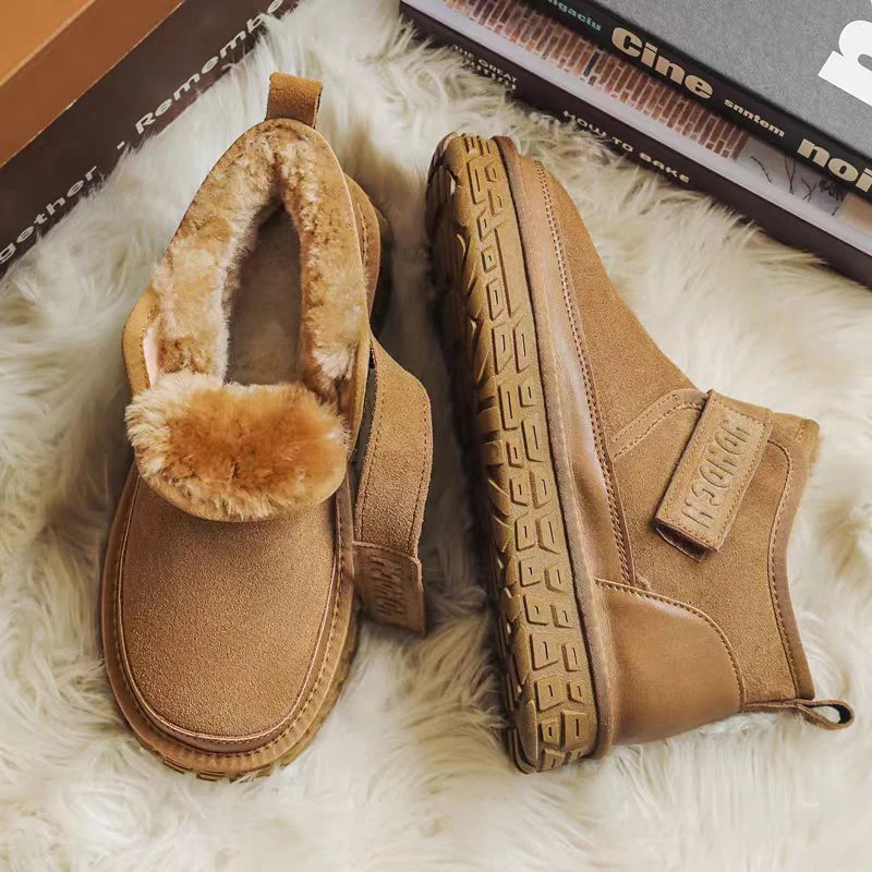 

Retro Solid Colour Ankle Boots Sports Shoes Winter New Men Casual Footwear Fashionable and Comfortable Outdoor Anti Slip Outsole