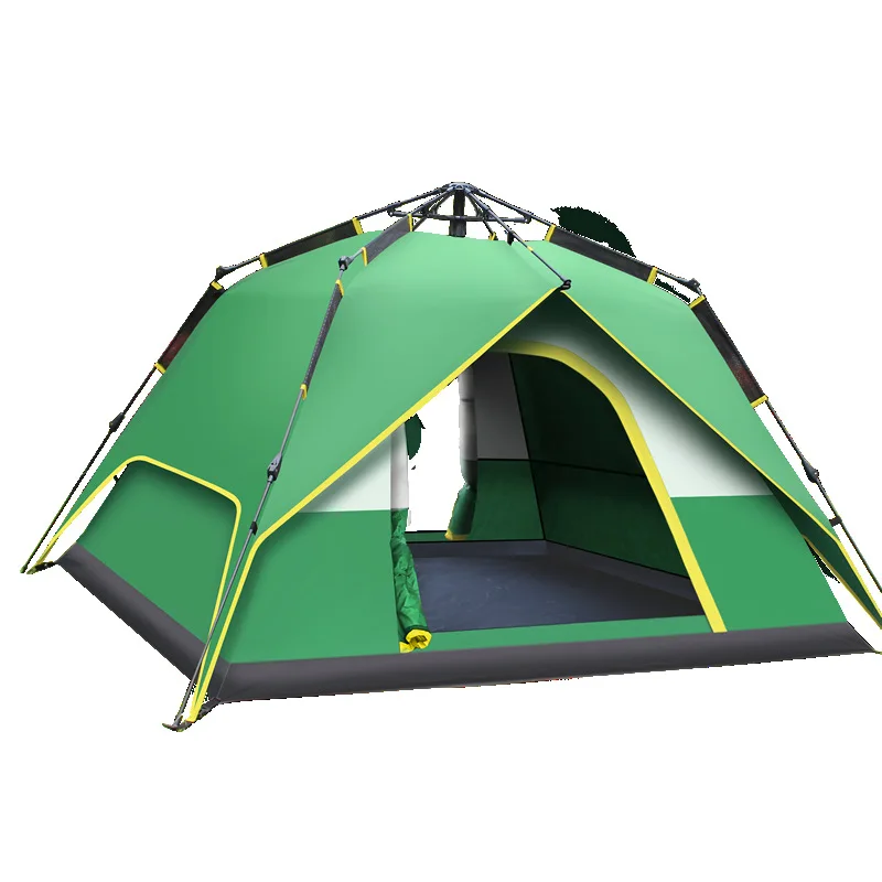

Trapezoidal large multi-purpose automatic tent outdoor double-layer tent waterproof field camping tent