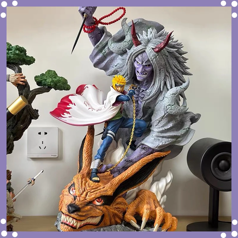 Naruto Namikaze Minato anime Action Figure Naruto Statue Yondaime Hokage Anime Pvc Collectible Model Doll Toys Gift 28cm