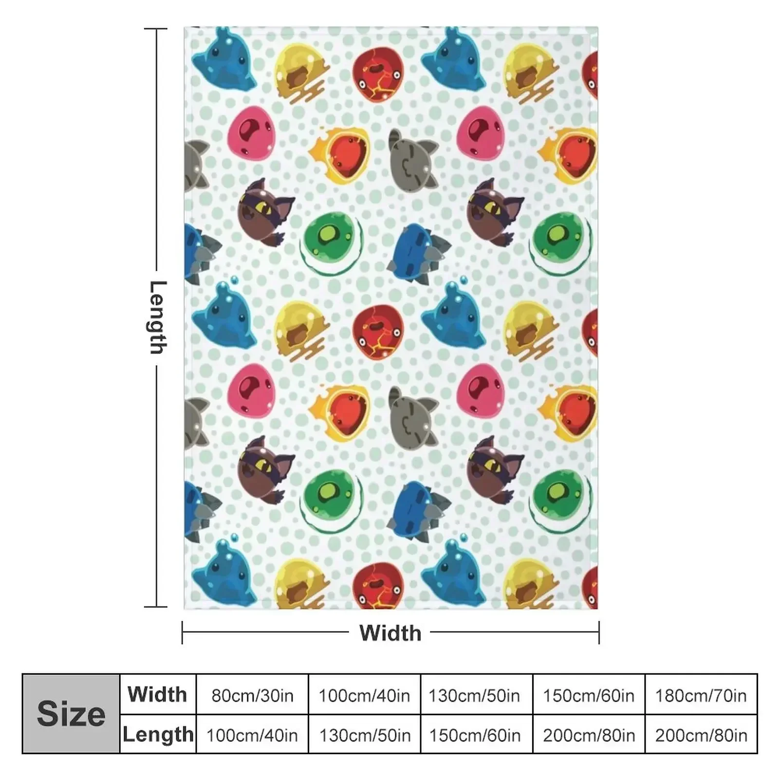 Cute Slime Rancher Pattern Throw Blanket Decorative Throw Single Blankets