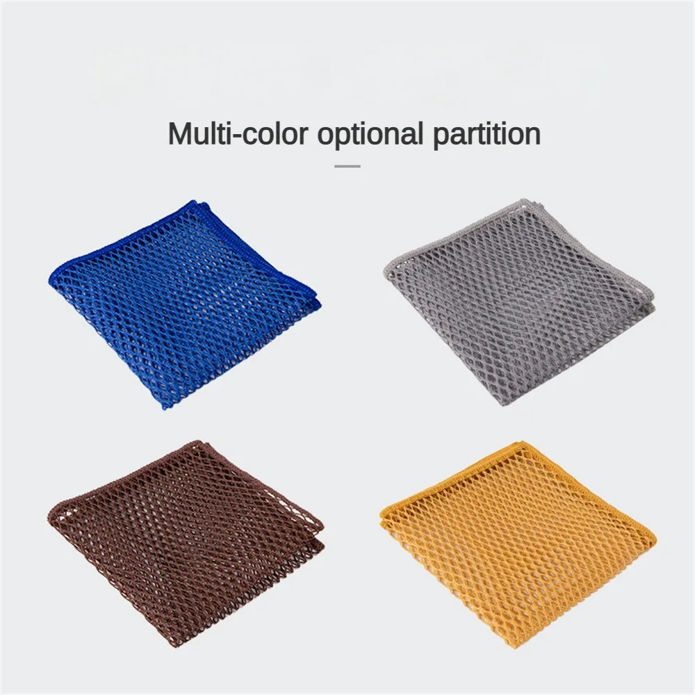 Grid Wire Dishwashing Towel Decontamination Cleaning Silver Wire Mesh Dishwashing Cloth Multi-function Degreasing Scouring Pad