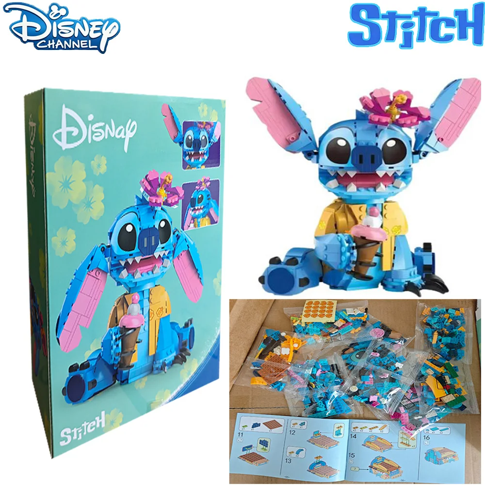 

Stitch & Angel CP Building Blocks - 2025 New Large-Piece Toy with Moving Ears, Kids Assembly Birthday Gift for Boys & Girls