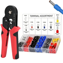 Tube Terminal Crimping Tools Ferrule Crimping Pliers HSC8 6-4 0.25-10mm² 23-7AWG Electrician Clamp Sets Wire Tips