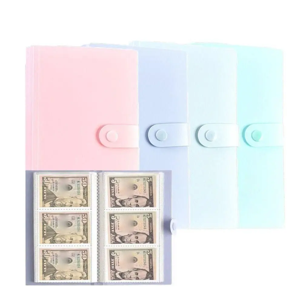 1Pcs Portable Money Album Practical Tear Resistant Money Savings Challenges Binder 120/240 Envelope Waterproof