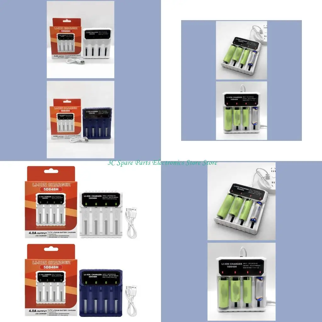 SZ 4 Channel Lithiums Battery Chargers For Multiple Size With Safety Protections