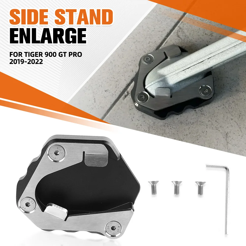

TIGER900 GT Motorcycle Foot Side Stand Pad Support Plate FOR TIGER 900 GT Pro 2019 2020 2021 2022 Enlarge Kickstand Extension