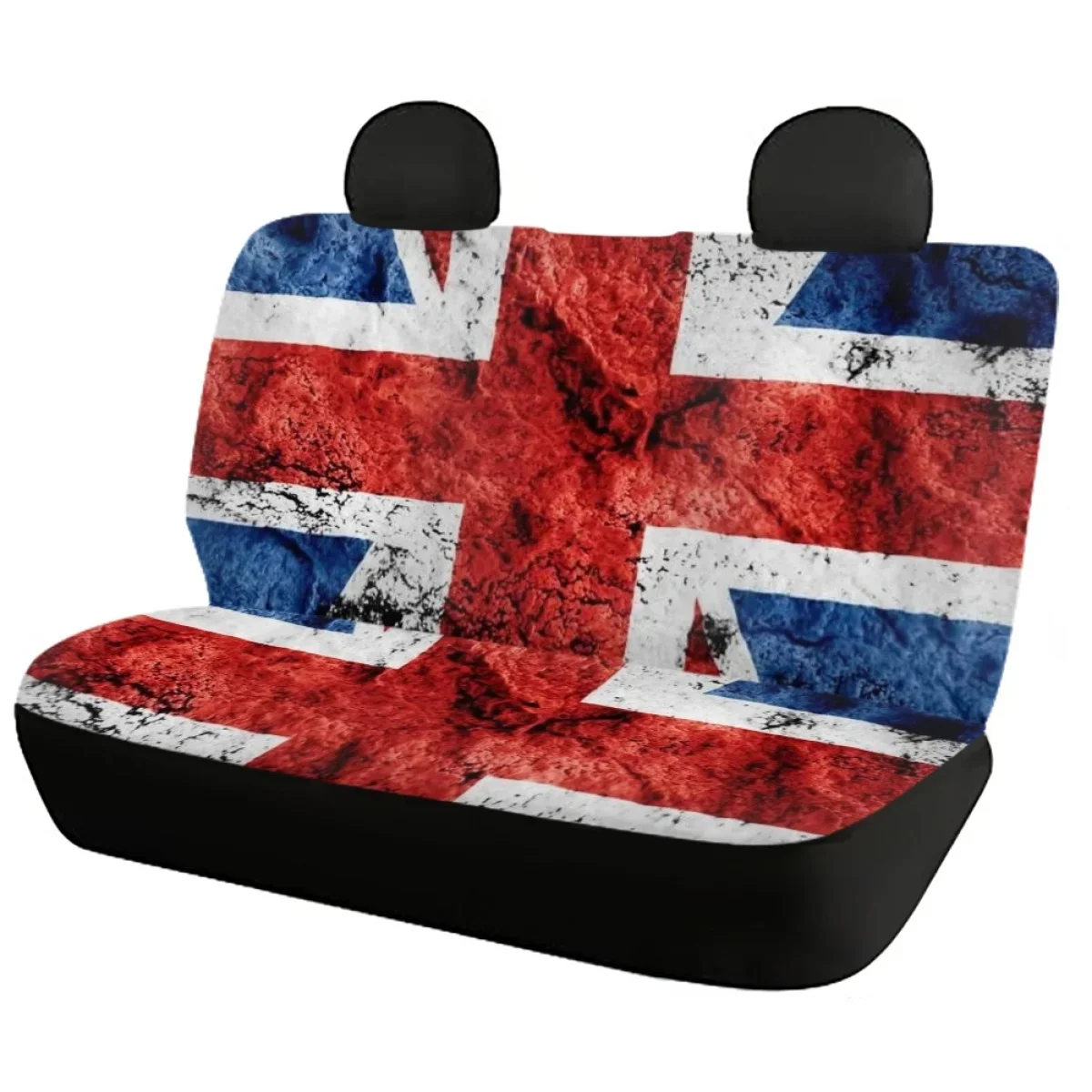 Universal Car Seat Covers British Flag Pattern Design Heavy-Duty Nonslip Full Set of 4PCS Vehicle Seat Protector Elastic Remove