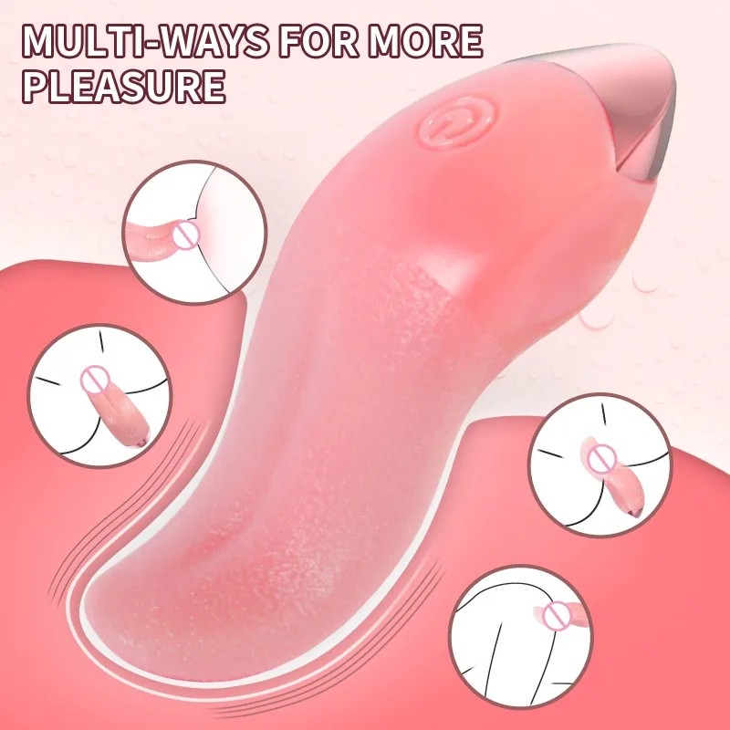 

Electric Simulation Tongue Masturbation Clitoral Nipple Stimulation 10 Frequencies Licking Vibration Integrated USB Charging