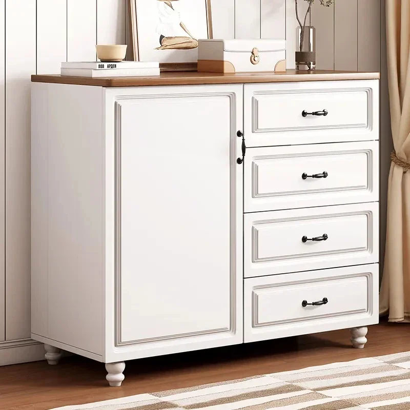 Living Room Household Chest of Drawers Simple American Retro Bedroom Storage Cabinet Wall Cabinet Practical Storage Cabinet