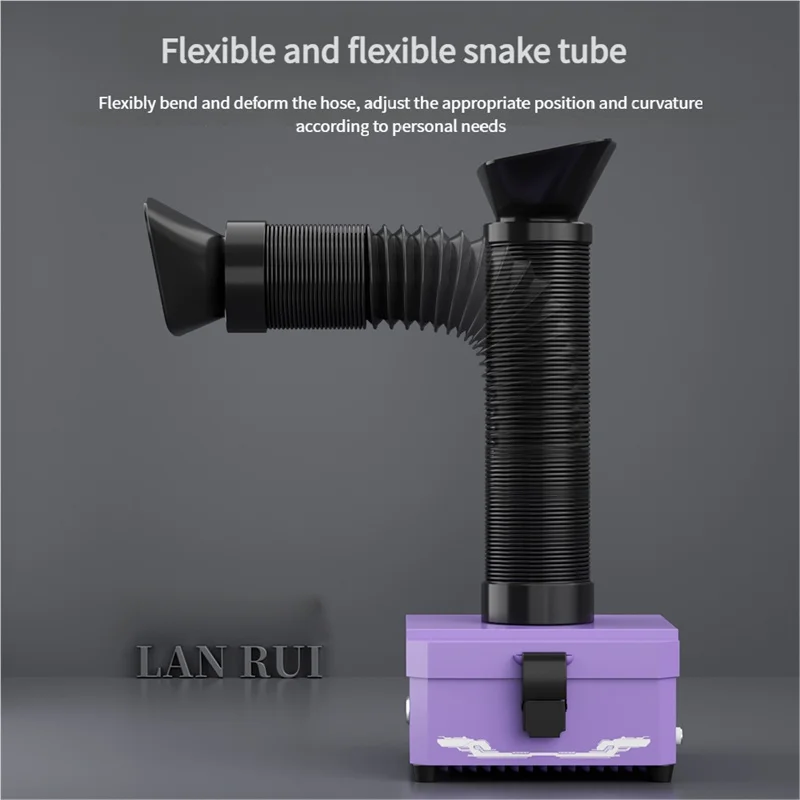 LANRUI L03 مستخرج الدخان مع ترشيح ثلاثي الطبقات لإصلاح الهاتف المحمول اللوحة الأم PCB أداة استخراج دخان اللحام