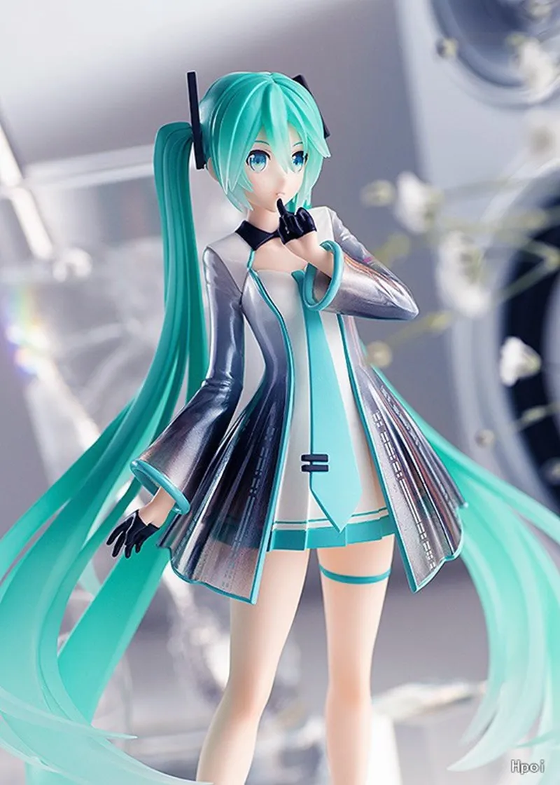 18CM Singing Hatsune Miku Sense Of Technology Animation Model Anime Figure Toy Gift Collection Base Standing Kawayi Girl Figuine