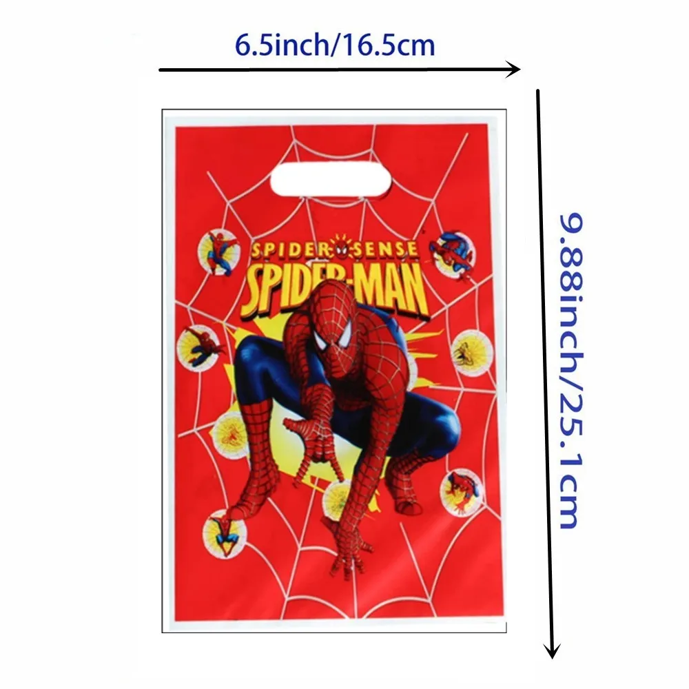 Spiderman Birthday Party Decorations Super Hero Gift Bags Handle Candy Loot Bag For Baby Shower Kid Boys Birthday Party Supplies