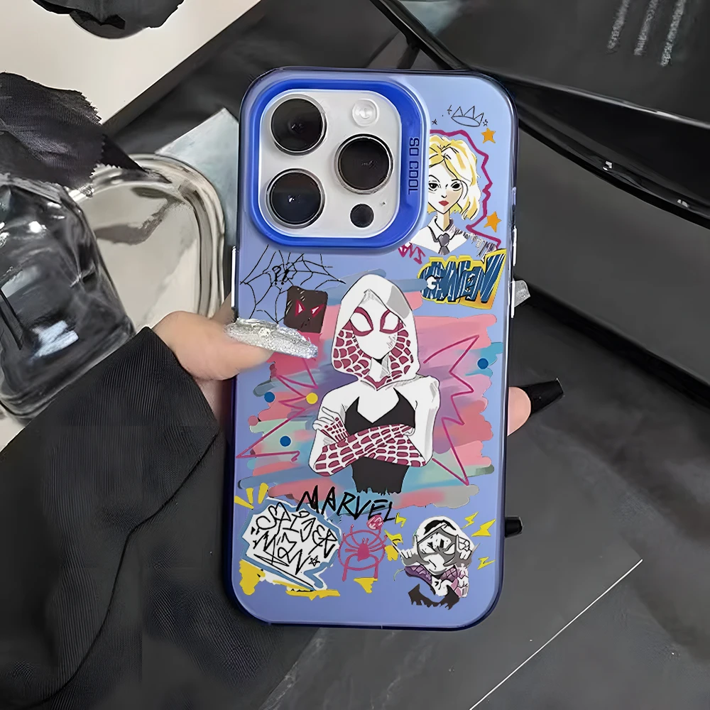 

Spider Man Gwen Phone Case for Oppo Realme C65 C55 C53 C35 C33 C31 C21Y C20 12 11 10 8i Pro Plus 4G 5G Colorful Silver Cover