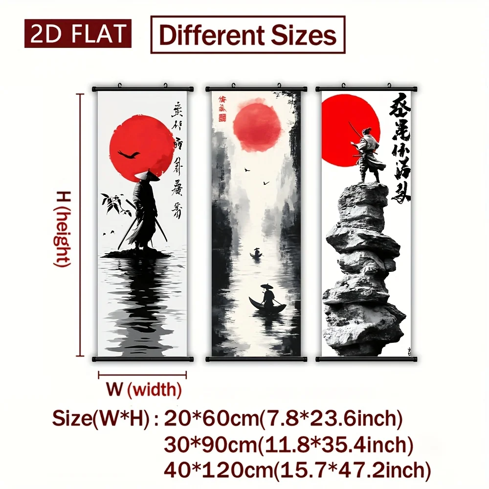 Chinese Ink Lotus Flower Bird Scroll Tapestry High-Definition And Non Fading Wall Hanging Scroll Painting Room Decoration