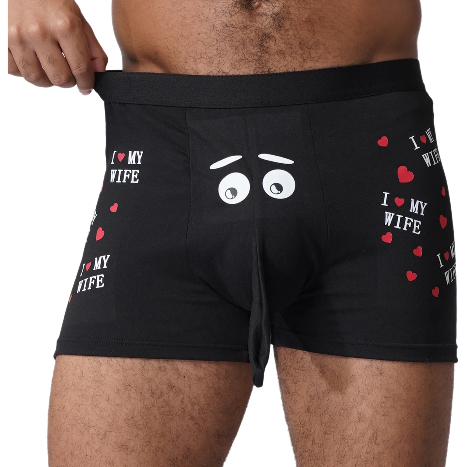 Men's Funny Print Panties Sexy Stylish Elephant Sheath Pouch Stretchy Underpants Gift for Boyfriend Husband Role Play Panties