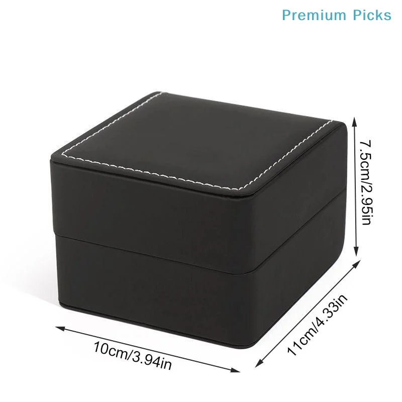 Single Watch Display Storage Box 1/2/3Pcs Square PU Leather with Pillow Durable Wristwatch Case for Gift Giving Collection