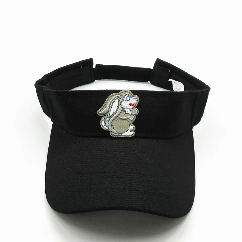 Spring Summer Cotton Cartoon Rabbit Animal Embroidery Visors Baseball Cap Adjustable Snapback Cap for Men and Women 274
