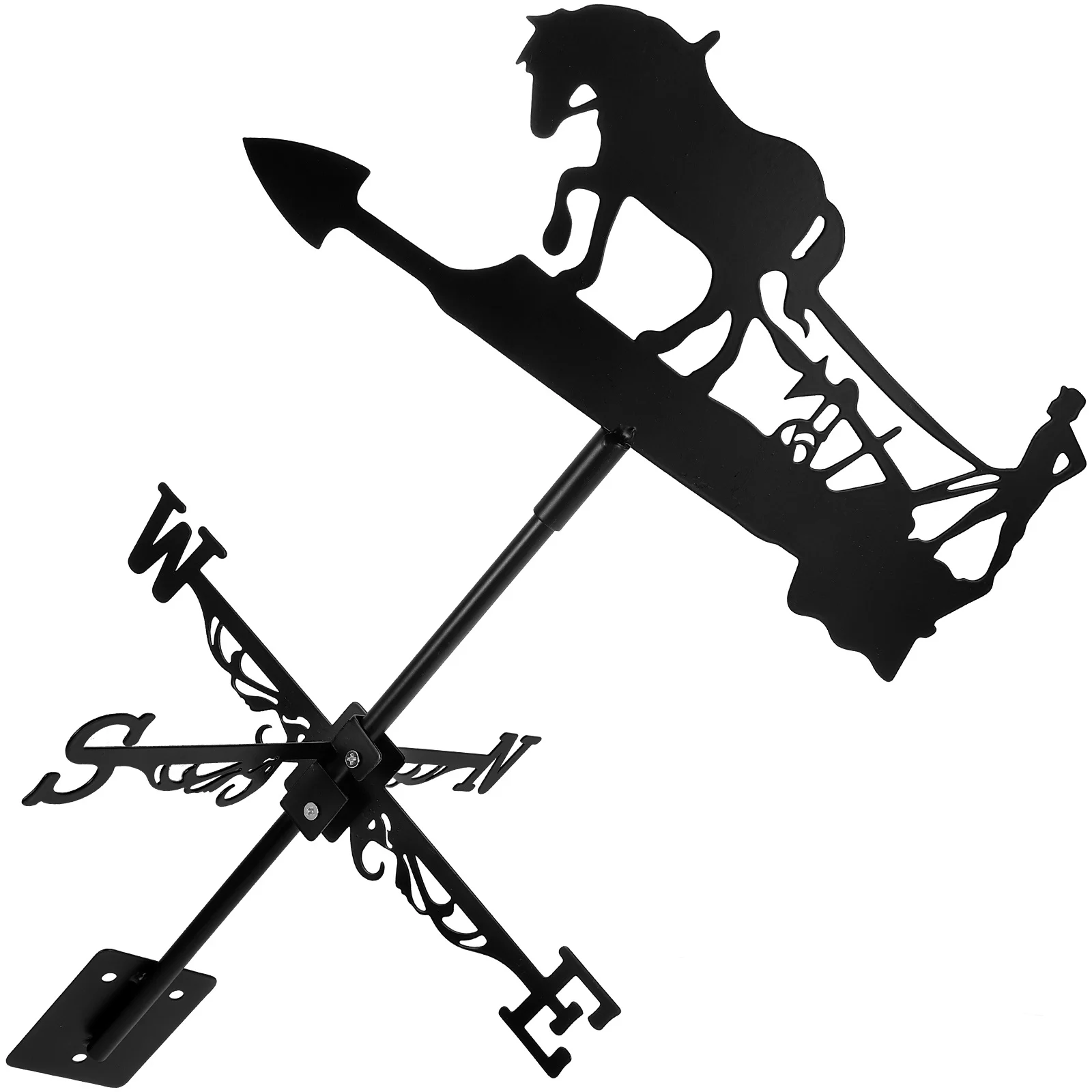

Outdoor Iron Weather Vane Durable Wind Direction Indicator Garden Lawn Roof Metal Decorative Weathervane Weather Vane