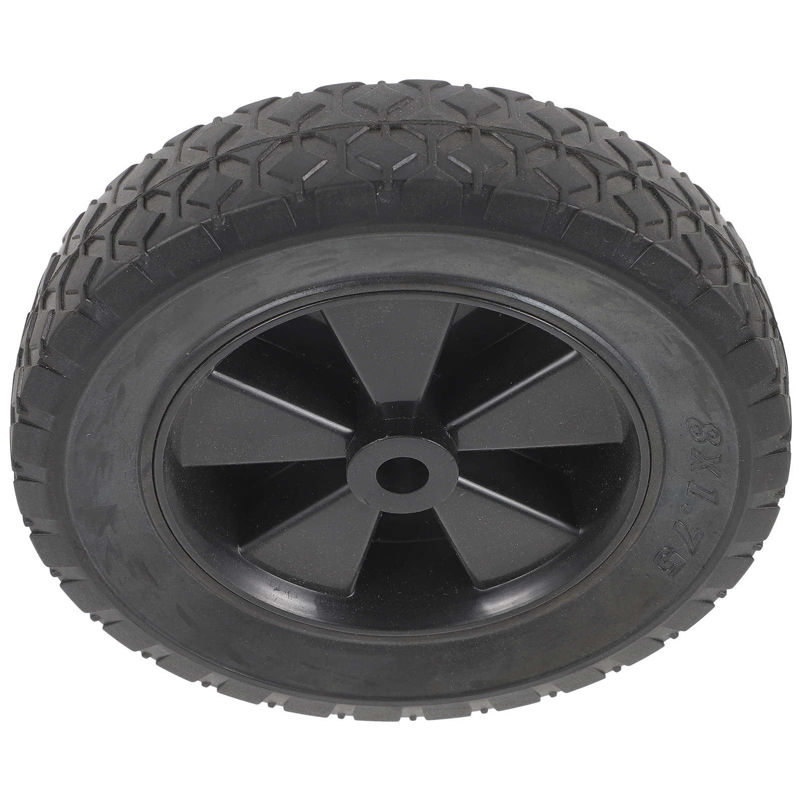 

Solid Rubber Wheel 8 Inch Black 13mm Hole for Trolley Garden Cart Durable Replacement Casterwagon Lawn Mower Wheelbarrow