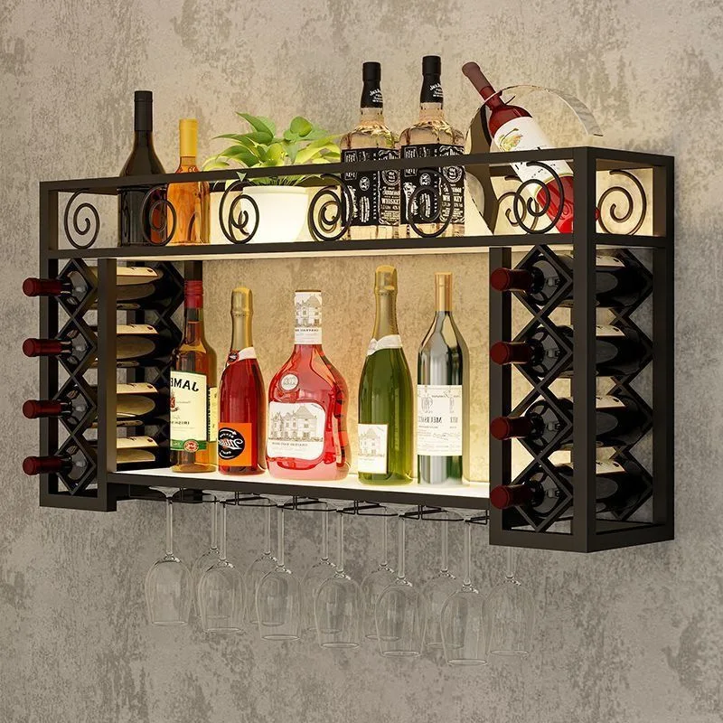 

Bar, living room wall wall-mounted wine rack, wine cabinet wall-mounted household wall-mounted dining room simple shelf display