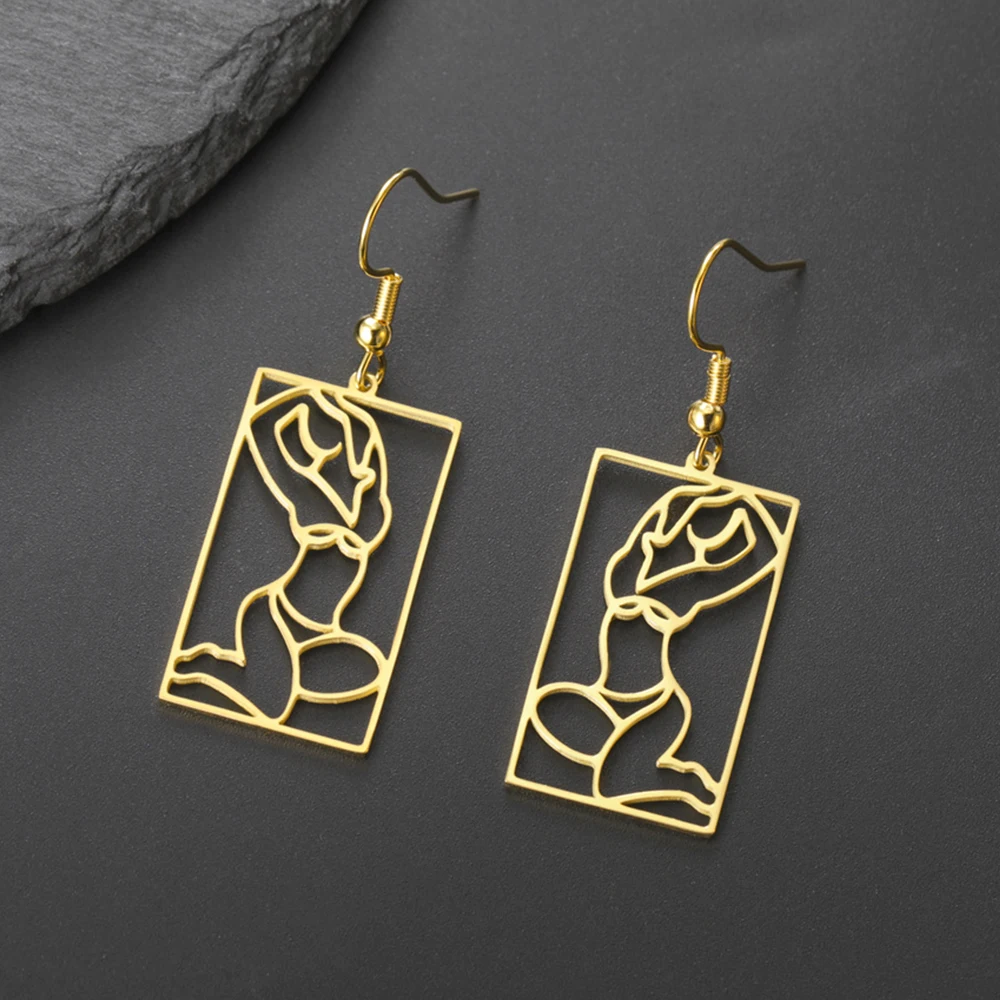My Shape Charming Beauty Earrings for Women  Stainless Steel Fascinating  Shapely Beauty Drop Earrings Fashion Jewelry Gift