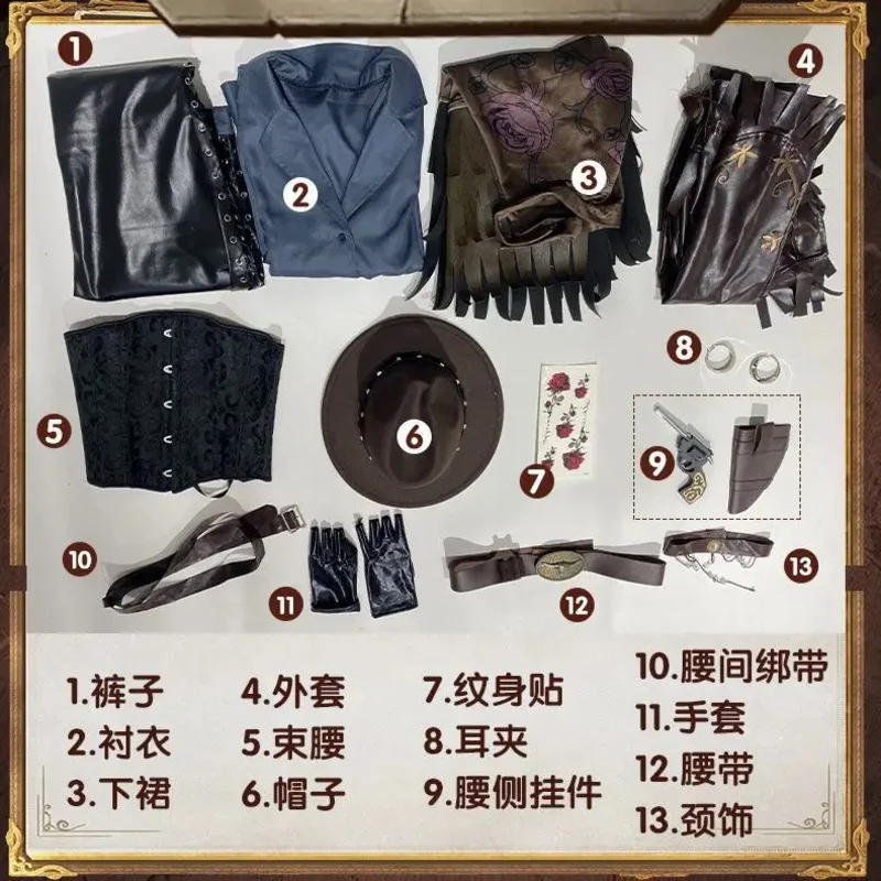 ديمي بوربون تأثيري لعبة الهوية الخامس زي Proofreader Barmaid الأسود الوردي موحدة هالوين حفلة لعب دور الملابس للمرأة