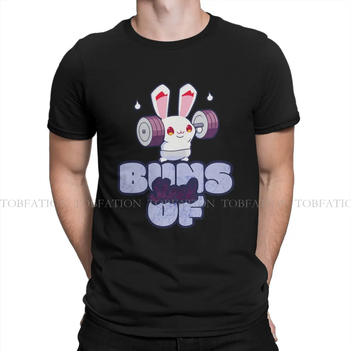 Buns Of Steel Cute T Shirt Classic Goth Teenager Summer Large Cotton Men's Clothing Harajuku Crewneck TShirt