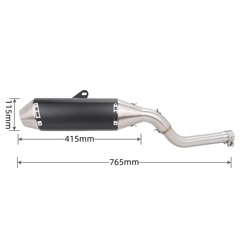 For Kawasaki KLR650A KLR650E KLR650 Camo Traveler S ABS 2008 - 2026 Motorcycle Exhaust Escape Modified Muffler Middle Link Pipe
