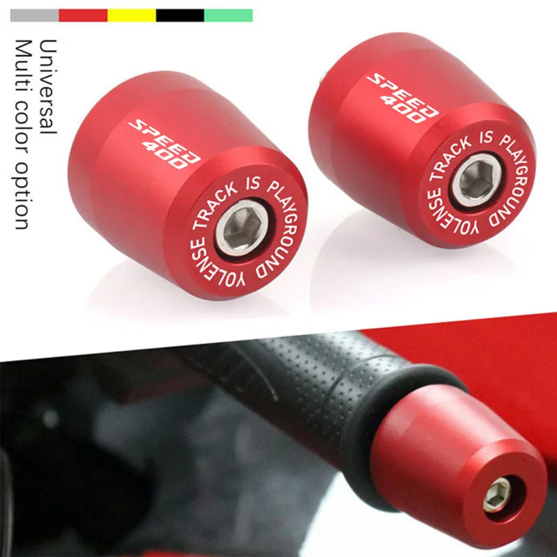 Universal Motorcycle CNC Handle Bar End Handlebar Grips Ends Cap Plug Slider Cover For Scrambler 400X For Speed 400