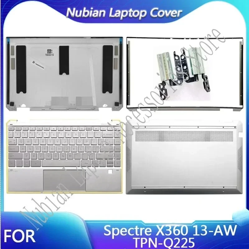 NEW For Spectre X360 13-AW TPN-Q225 LCD Back Cover/Front Bezel/Palmrest Keyboard Touchpad/Bottom Case