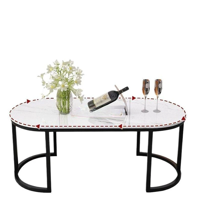 

Simple coffee table rental house coffee table Nordic oval modern sofa tea table home light luxury small apartment