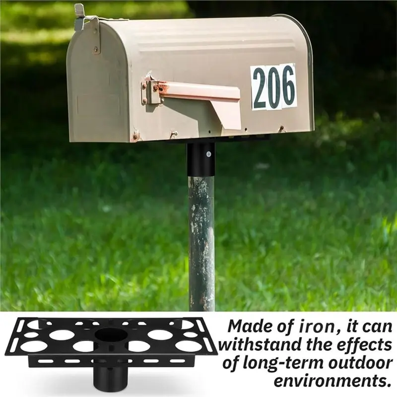 ABLJ Heavy Duty Metal Mailbox Mount Bracket For 2-3/8