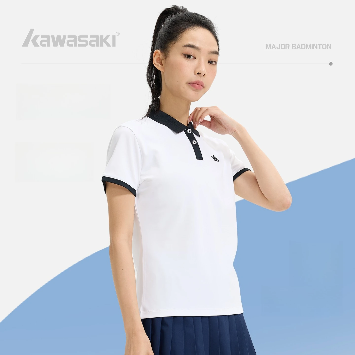 Kawasaki POLO shirt Women Summer Women's Polo Shirt Short Sleeve Summer Sports Badmintion Motorcycle Racer Riding T-Shirt Top