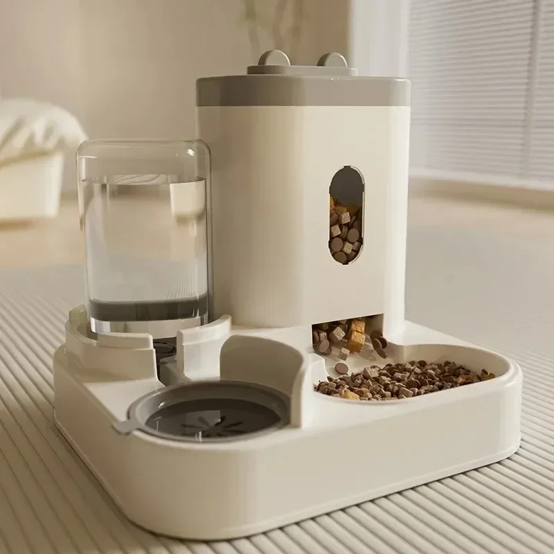 

Automatic Feeder Cat Dog Food Bowl With Water Fountain Pet Large Capacity Raised Stand Dish Bowl Cat Drinker Accessories