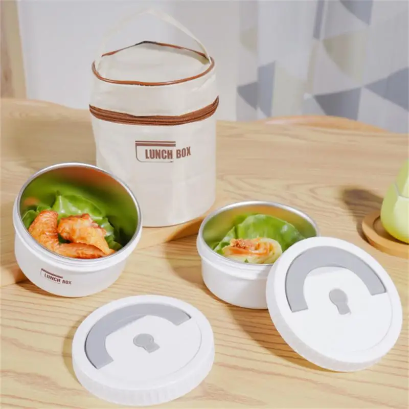 Lunch Box Portable Insulated Lunch Container Set Stackable Bento Stainless Steel Lunch Container