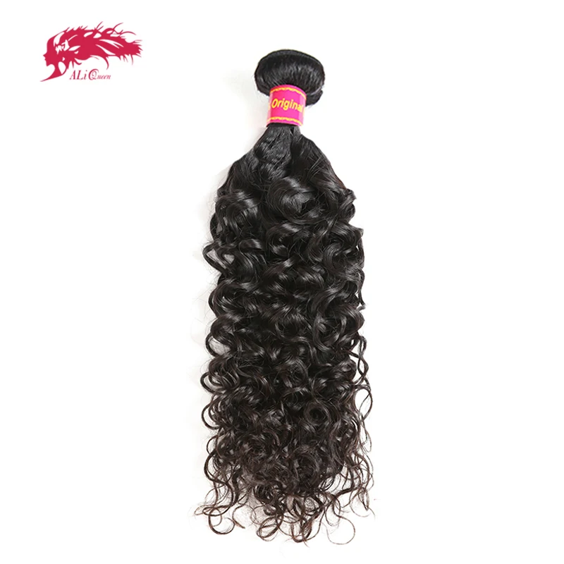 

Ali Queen Water Wave Human Hair Weave Virgin Hair Bundles 1Pcs Whosales Price 12-30inch Brazilian 100% Human Hair 110g Bundles