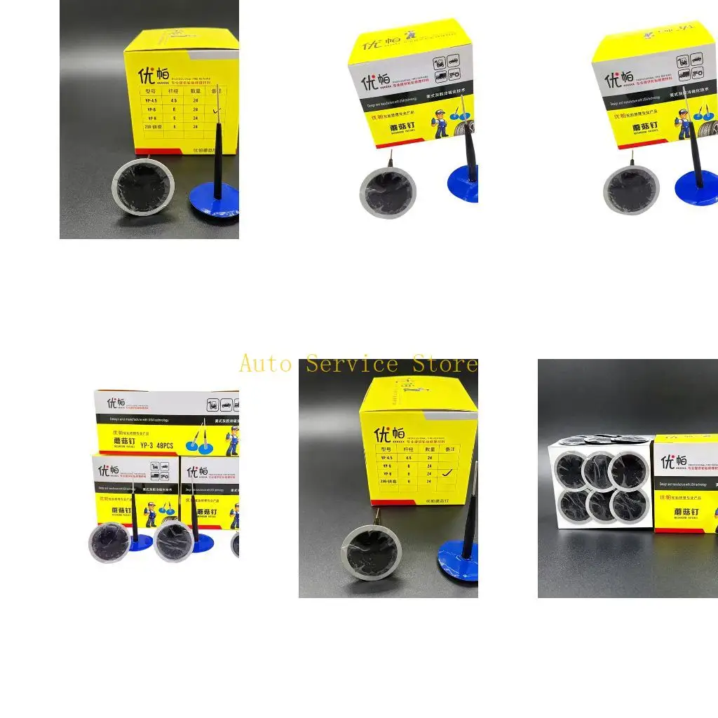 462A Car Tire Repair Tool with Rubber Strips Tubeless Tyre Puncture Studding Plug