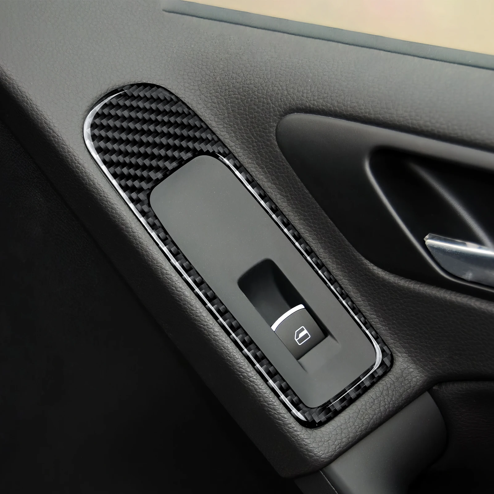 For Volkswagen Golf VI MK6 Plus R GTI (2010-2014) Window Lift Switch Panel Carbon Fiber Interior Sticker Car Accessories - view 5