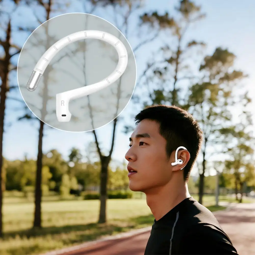 Adapter Bluetooth do słuchawek AirPods 1/2/3/4/Pro/Pro 2 z zaczepem na ucho zapobiegającym zgubieniu, silikonowy uchwyt na słuchawki sportowe