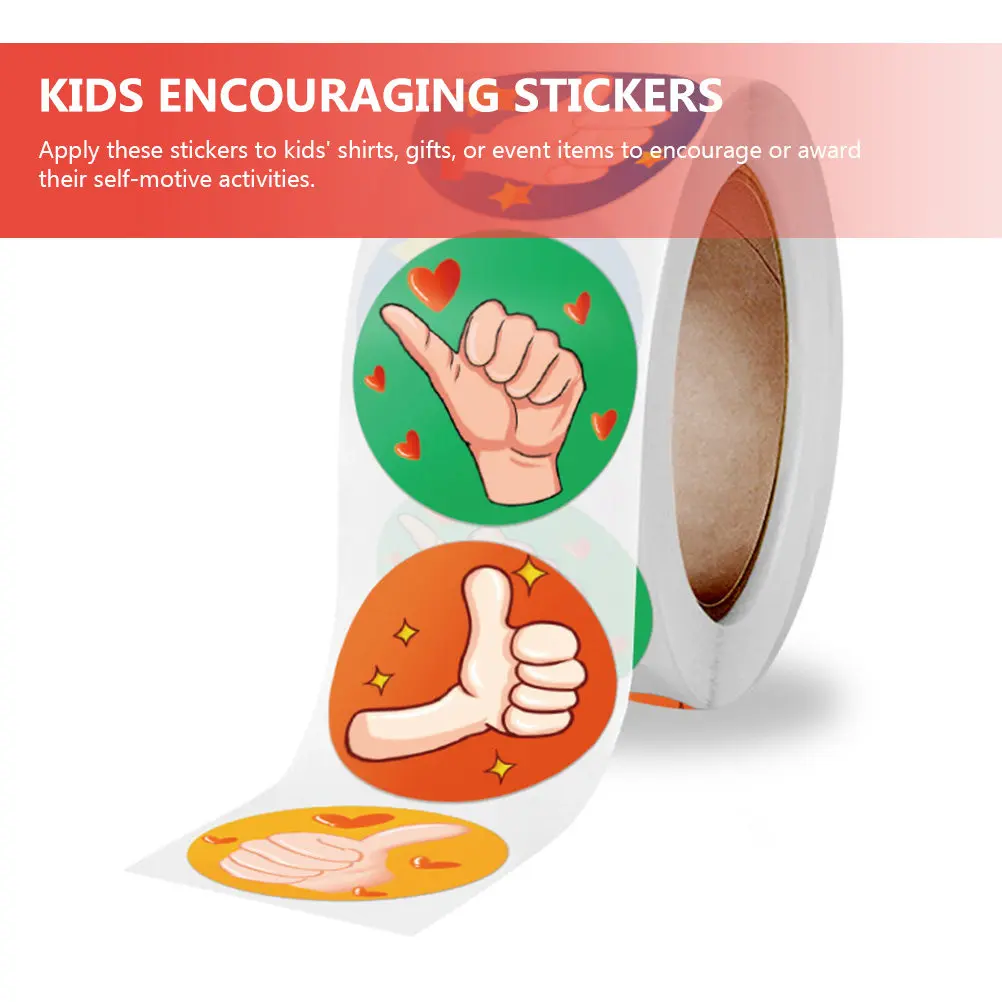 6Rolls Motivational Stickers For For Reward Stickers For Students Classroom Teacher Adorable Round Thumbs
