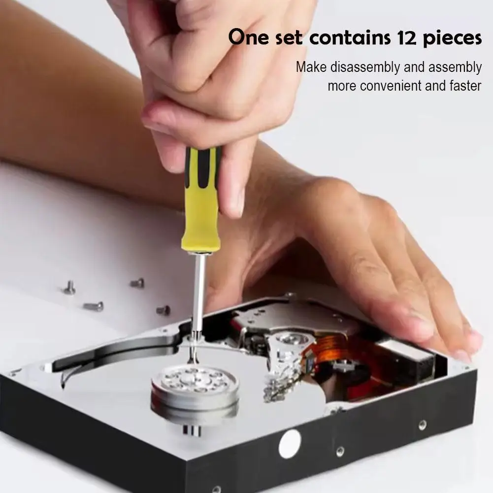 12 In 1 Screwdriver Set Magnetic Bit Cross Flat Shaped Screwdriver Head Multifunctional Precision Handheld Maintenance Tool Home
