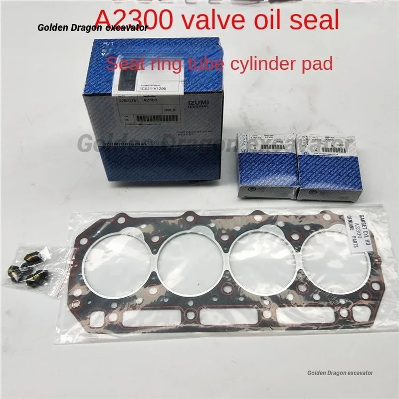 For Cummins A2300 Thermostat Thermostat Assembly A2300 Four Matching Cylinder Gasket Valve Guide Seat Ring Oil Seal