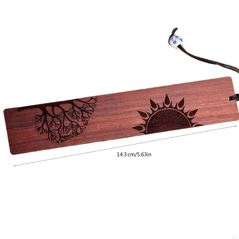 W89C الإشارات المرجعية الخشبية ، الإشارات المرجعية الفريدة الفريدة من نوعها يدويًا صفحة الخشب العلامة العلامات الكتب المحفورة مع