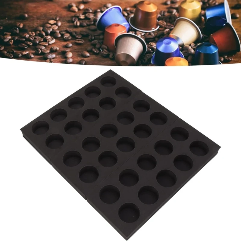 M2EE Organizzatori per caffè facili da spostare Vassoio portaoggetti per caffè Contenitore per cialde caffè in plastica adatto o