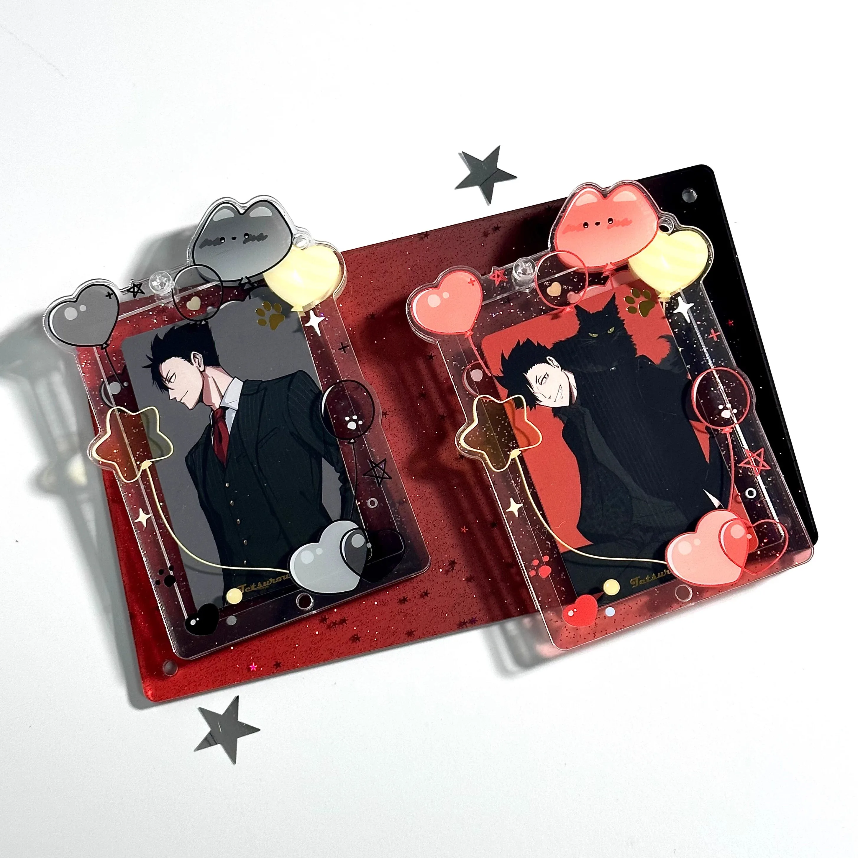 

Акриловая рамка Cute Love Bubble Balloon для фотографий Kpop, 3-дюймовый держатель для карт и Polaroid со съемным основанием, эстетический декор для рабочего стола