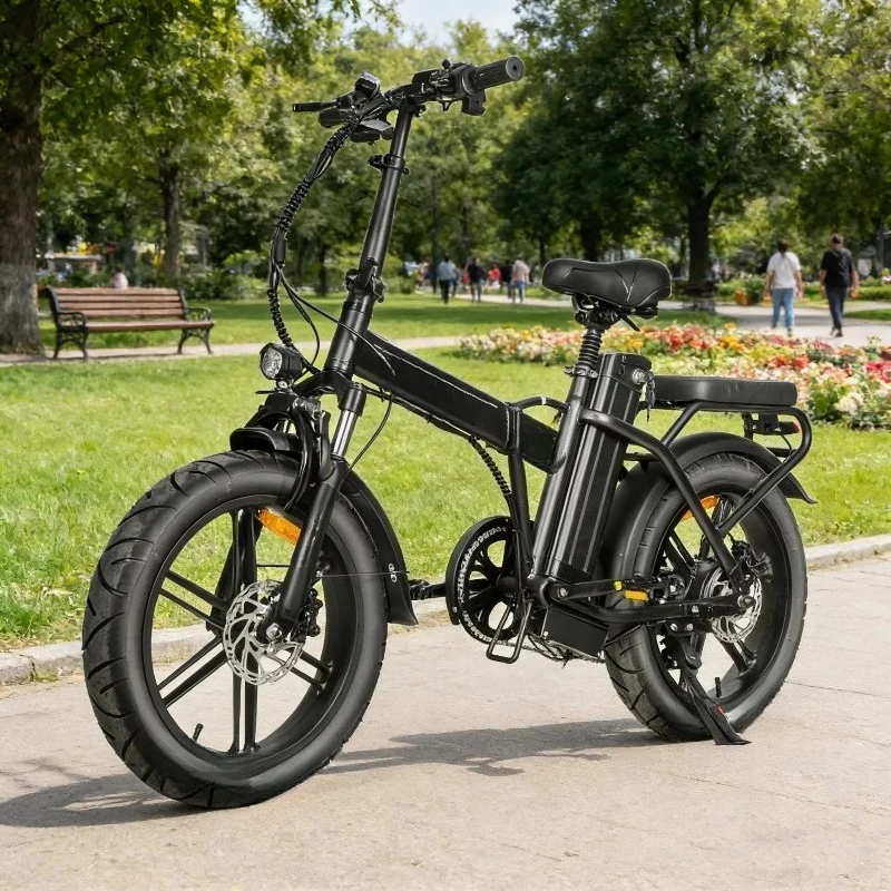 

E Bike V20 Folding Ebike Q30 48V15.6AH Large Lithium Battery 250W 40km Range 20*4 Foldable Electric Bike