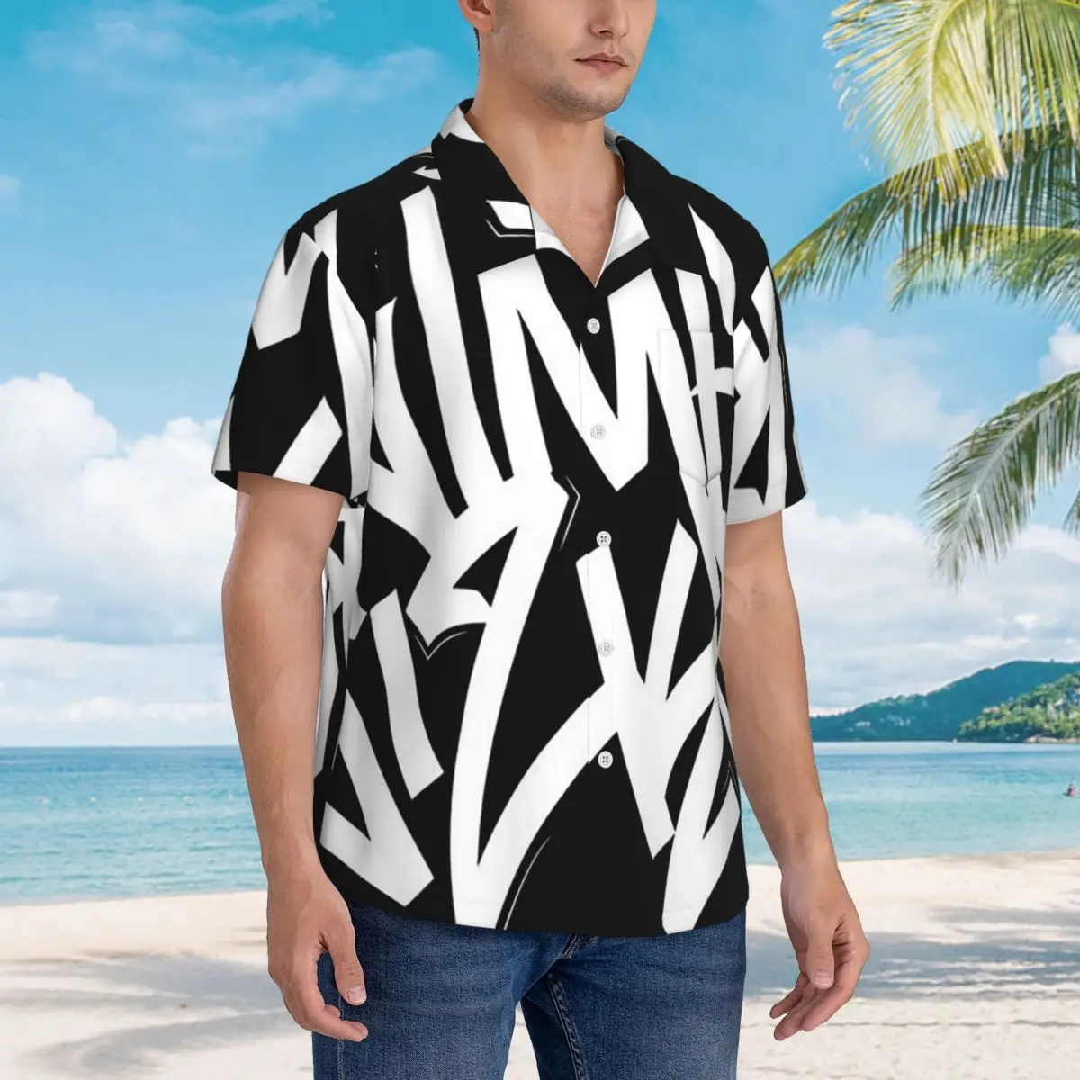

Limp Bizkit Гавайские рубашки Модная мужская рубашка с коротким рукавом для летнего пляжа Мужские топы на пуговицах